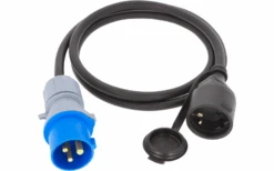 Berger Adapterleitung CEE-Stecker 3-polig Und Schutzkontakt Kupplung 1,5 M