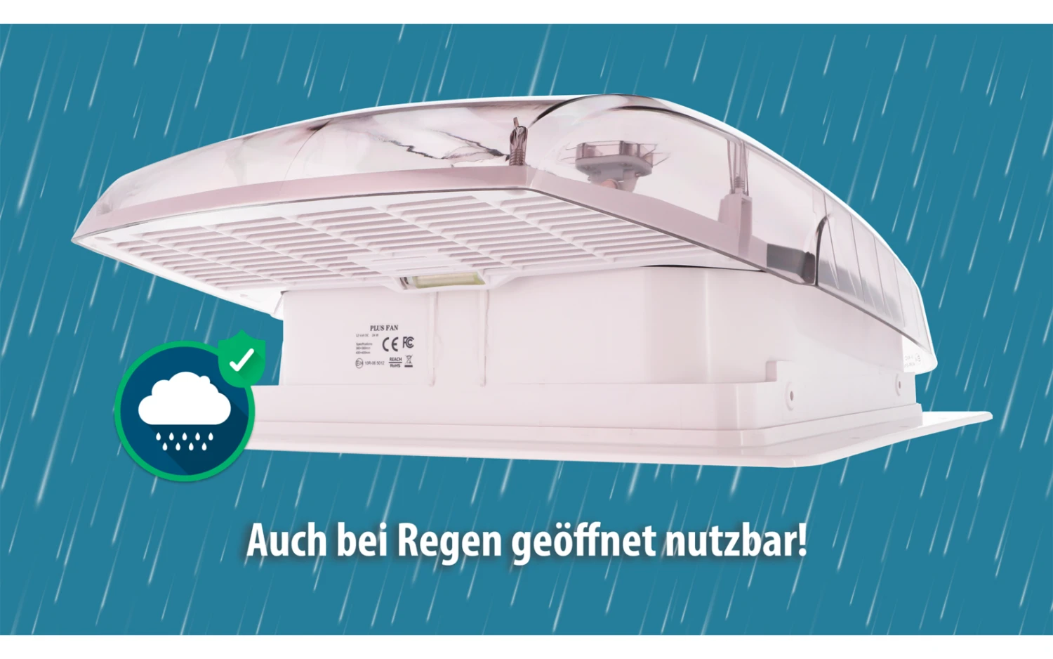 Berger Dachhaube Plus Fan Mit Ventilationssystem 12 V 40 X 40 Cm 5 Berger Dachhaube Plus Fan Mit Ventilationssystem 12 V 40 X 40 Cm – Bild 5