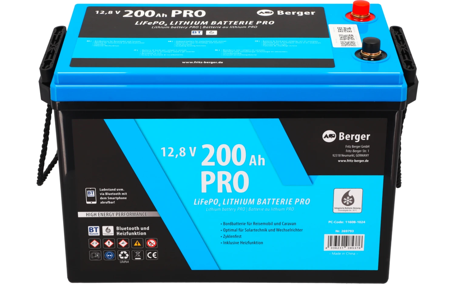 Berger LiFePO4 Lithium Batterie Pro 200 Ah 12V Mit Bluetooth & Heizung 5 Berger LiFePO4 Lithium Batterie Pro 200 Ah 12V Mit Bluetooth & Heizung – Bild 5