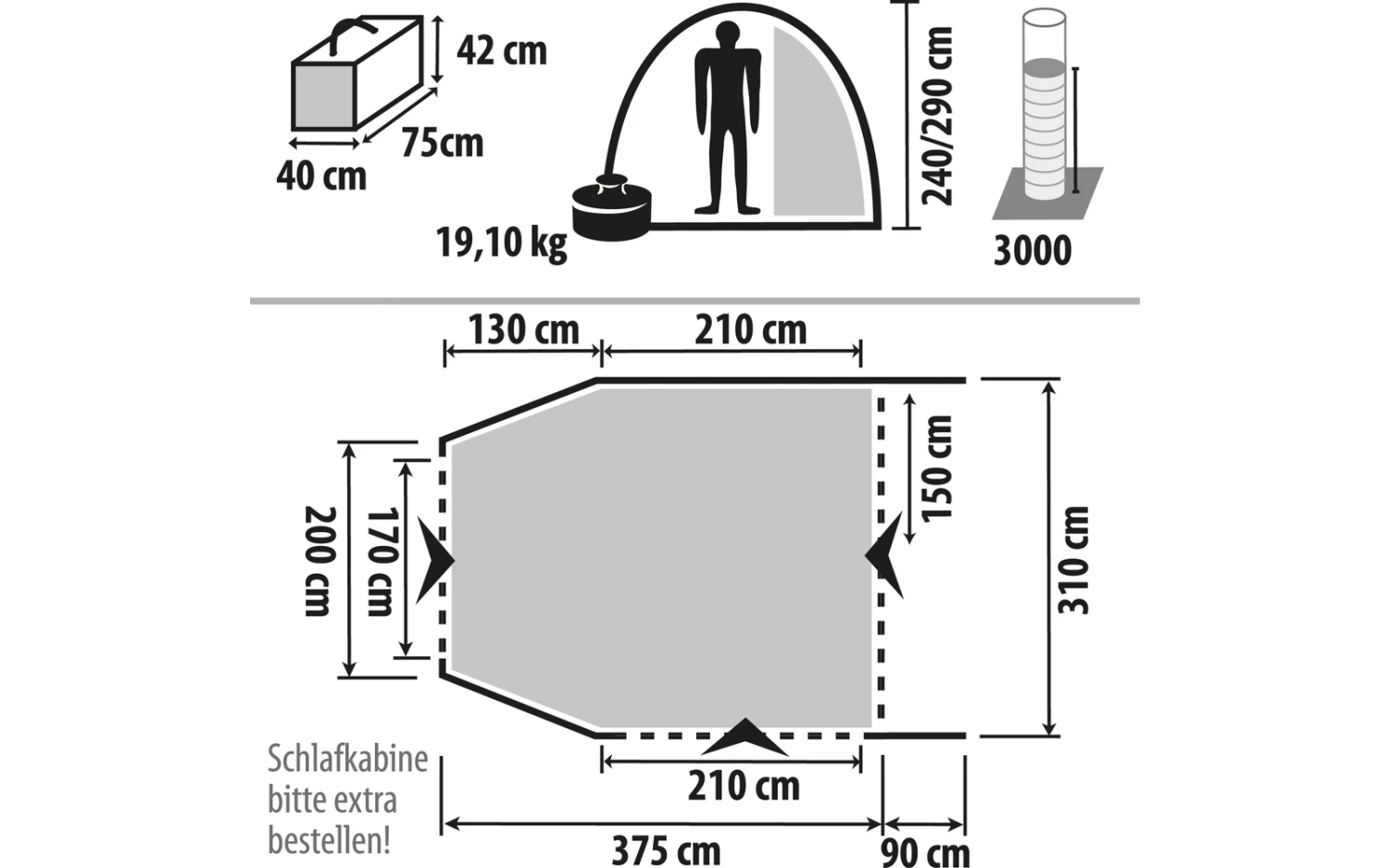 Berger Liberta-Air XL Aufblasbares Busvorzelt 2 Berger Liberta-Air XL Aufblasbares Busvorzelt – Bild 2