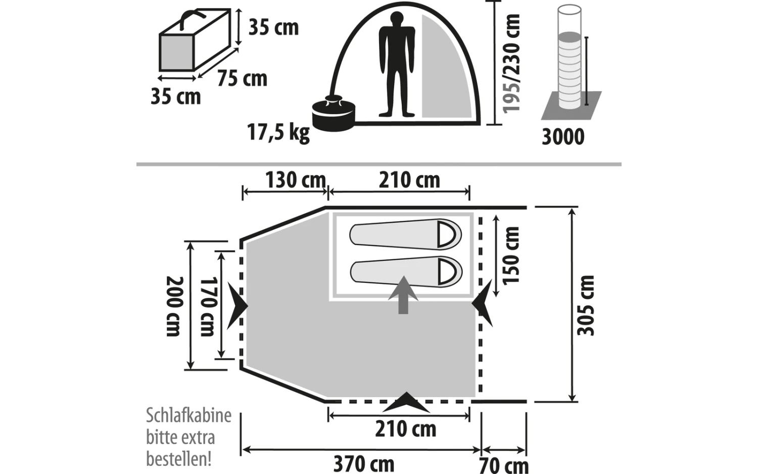 Berger Liberta Air Aufblasbares, FreistehendesVorzelt Für Campingbus 2 Berger Liberta Air Aufblasbares, FreistehendesVorzelt Für Campingbus – Bild 2