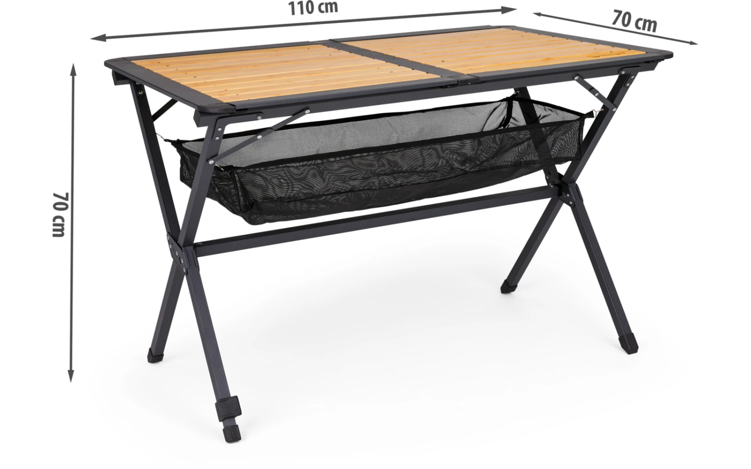 Berger Royal Alu-Bambus Rolltisch Schwarz 110 X 70 Cm 3 Berger Royal Alu-Bambus Rolltisch Schwarz 110 X 70 Cm – Bild 3