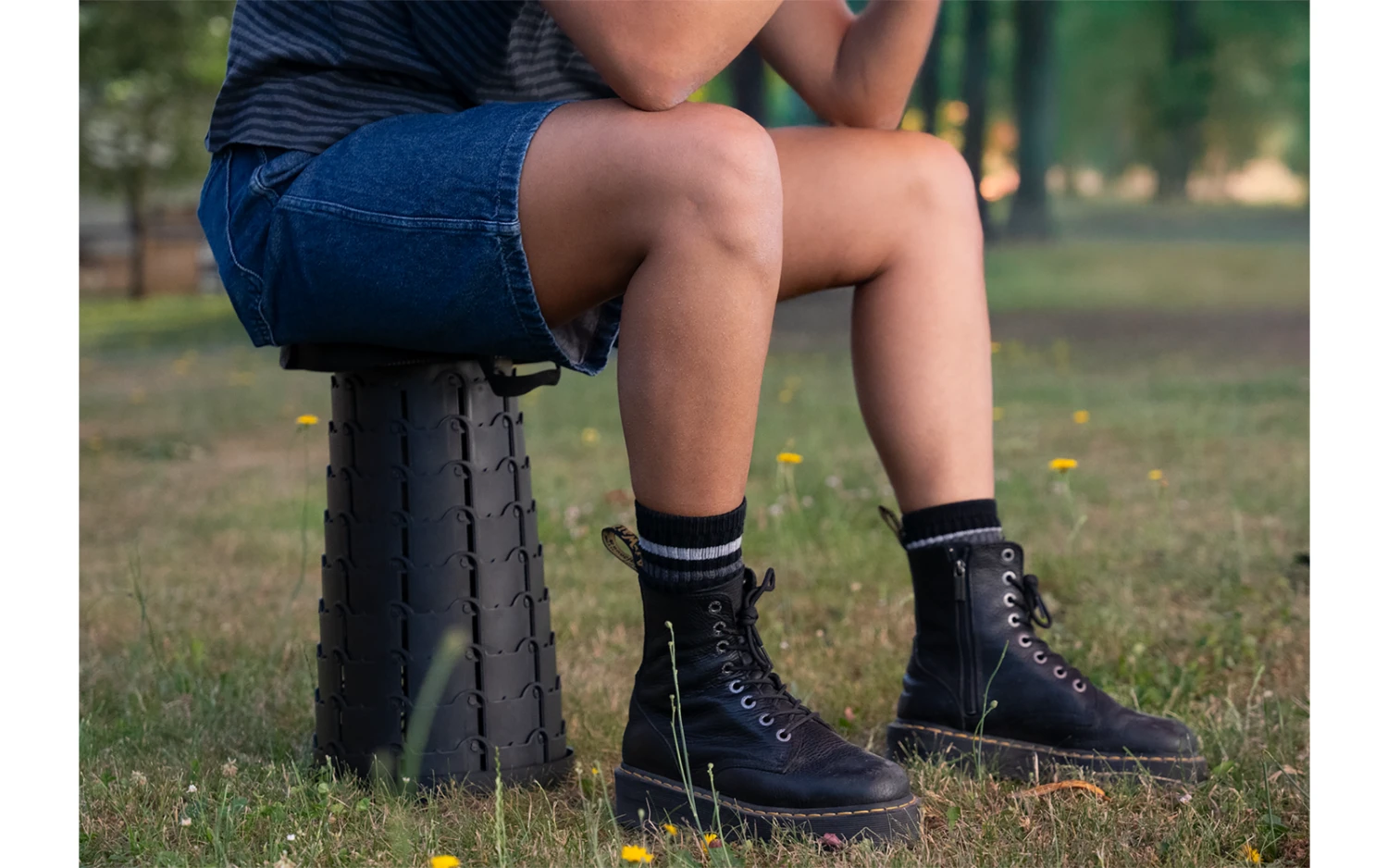 Berger Teleskophocker Schwarz 1 Berger Teleskophocker Schwarz