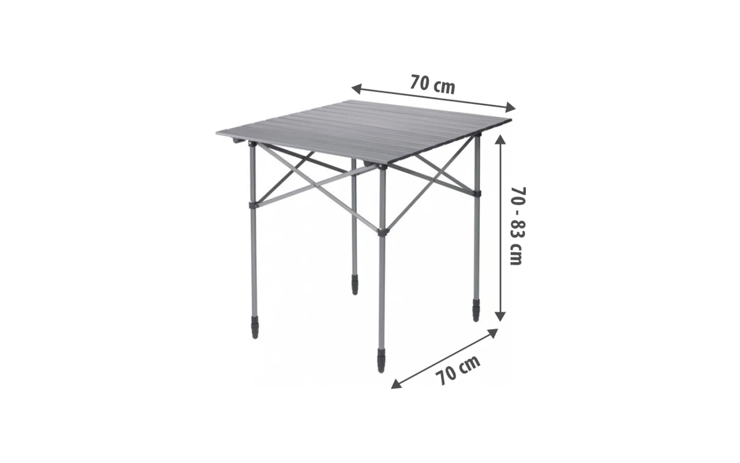 Berger Alu CampingtischVelino Mit Rollplatte 70 X 70 Cm 3 Berger Alu CampingtischVelino Mit Rollplatte 70 X 70 Cm – Bild 3