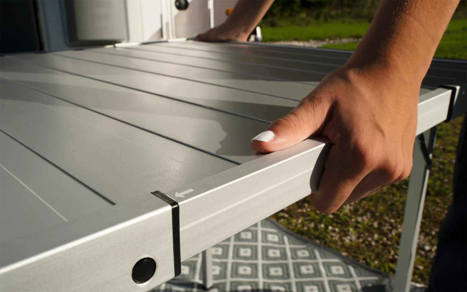 Berger Fiora Campingtisch Ausziehbar 96/127 X 70 Cm 3 Berger Fiora Campingtisch Ausziehbar 96/127 X 70 Cm – Bild 3