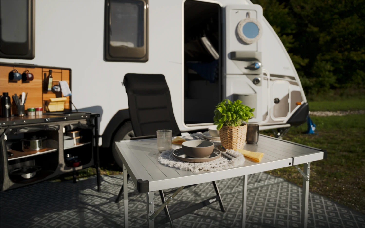 Berger Fiora Campingtisch Ausziehbar 96/127 X 70 Cm 2 Berger Fiora Campingtisch Ausziehbar 96/127 X 70 Cm – Bild 2