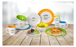 Berger Happy Camper Melamin Geschirr-Set Bunt 16-tlg. Für 4 Personen