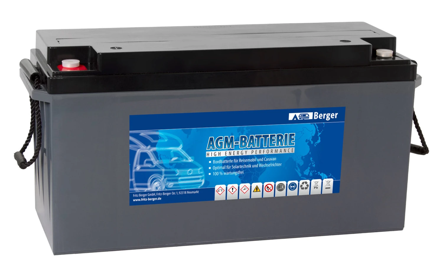 Berger FB Deep Cycle AGM Batterie 12 V 2 Berger FB Deep Cycle AGM Batterie 12 V – Bild 2